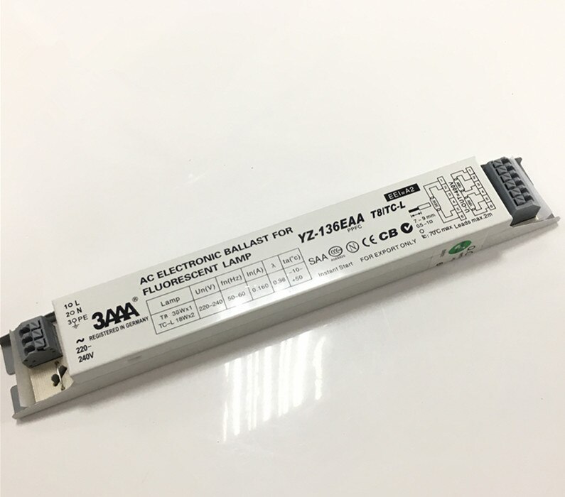 3 aaa värillinen valolaatikko elektroninen liitäntälaite 1*36w 40w 2*18w painokone yz -136 eaa  t8/ tc-l