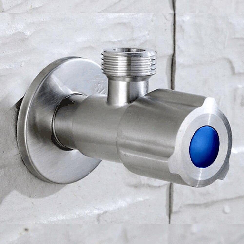 Stainless Steel Switch Tap Bathroom Cold Water Stop Filling Kitchen Triangle Control Toilet