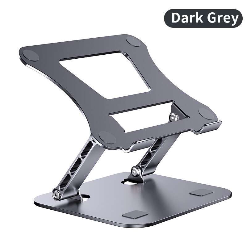 Verstellbarer laptopständer aus aluminiumlegierung, notebookhalterung, kompatibel mit 10-17- zoll-laptops, tragbar, geeignet für acer/lenovo/xiaomi: Dunkelgrau