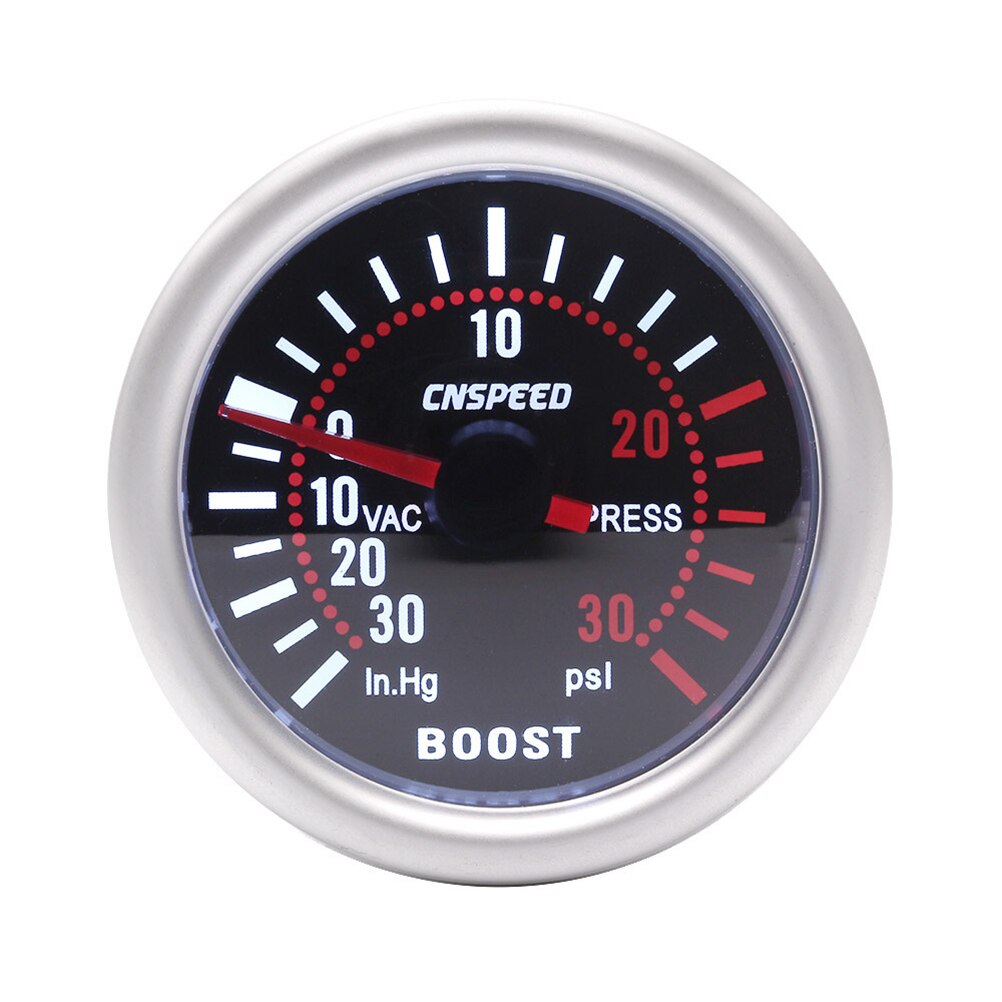 2 Inches 55Mm Turbo Boost Gauge Wit Licht Auto IN-HG Psi Meter Met Instrument Stand Voor Voertuigen