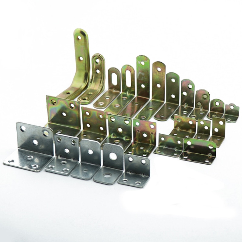 10Stck Edelstahl Rechten Winkel Klammern 90 Grad Ecke Klammern Regal Zauberstab Gestell Unterstützung Halfter Halterung DIY Möbel Hardware-