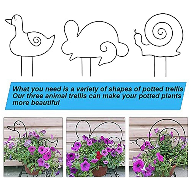 Metal Trellis For Climbing Plants Animal-Shaped Potted Plant Trellis Trellis For Climbing Plants Indoor Pot