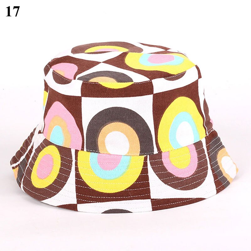 Sun Hat Beach Sunscreen Bucket Cap Unisex Flowers Pattern Bucket Hat Fisherman Hat Travel Beach Round Hats Sunshade Casual Caps: 17