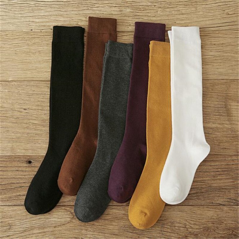 GREENYU Brand Model Cotton Women Socks Stockings Warm Thigh High Over the Knee Socks Long Cotton Sweat-absorbing Stockings