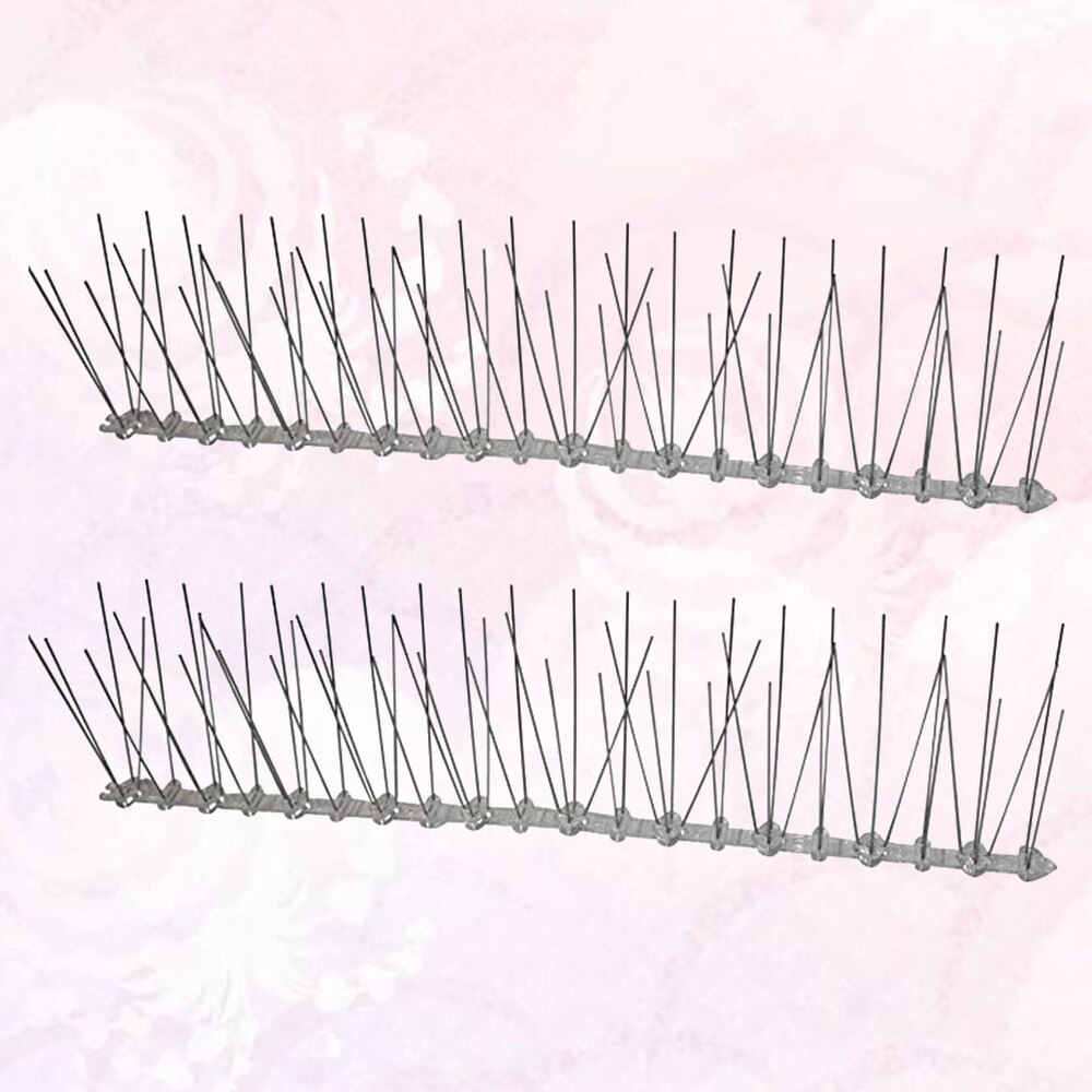 2PCS Stainless Steel Bird Spikes Kit Bird Deterrent Spikes Kit Defender Bird Off Device for Woodpecker Pigeon Starling (11cm)