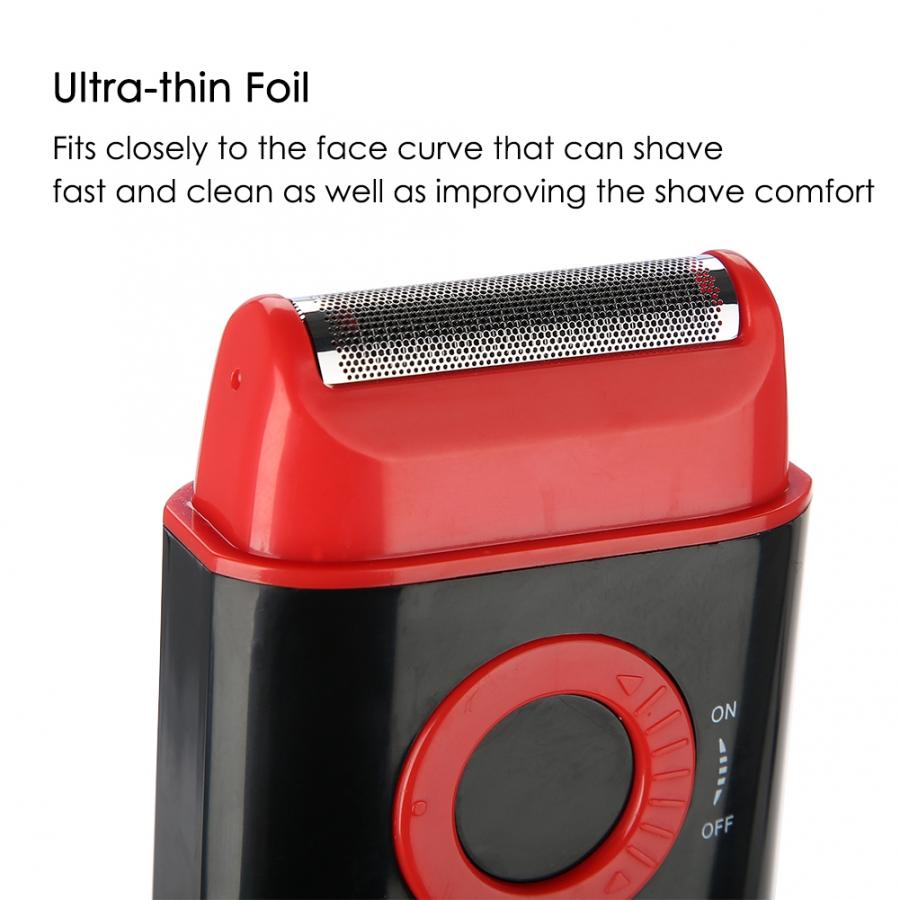 Eletrico elektrisk rakapparat ultratunn folie-upp skäggtrimmer aa batteridriven rakhyvel för män