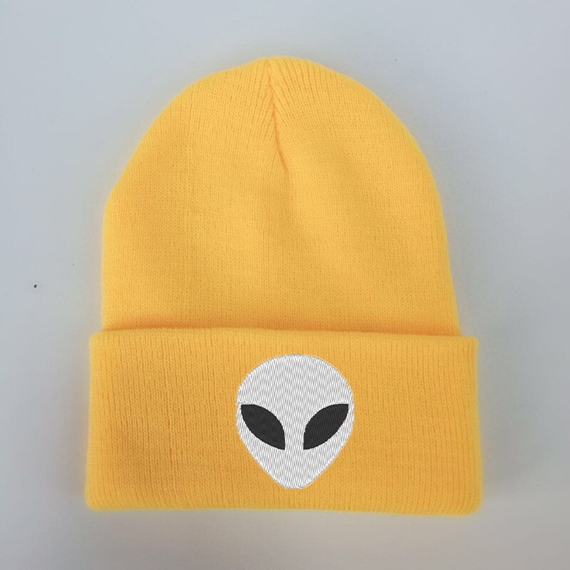 Alien kostuum baby hoed fotografie rekwisiet hoed cartoon pet gopro superheld schedel ufo hoed voor jongens en meisjes winter accessoire: Geel