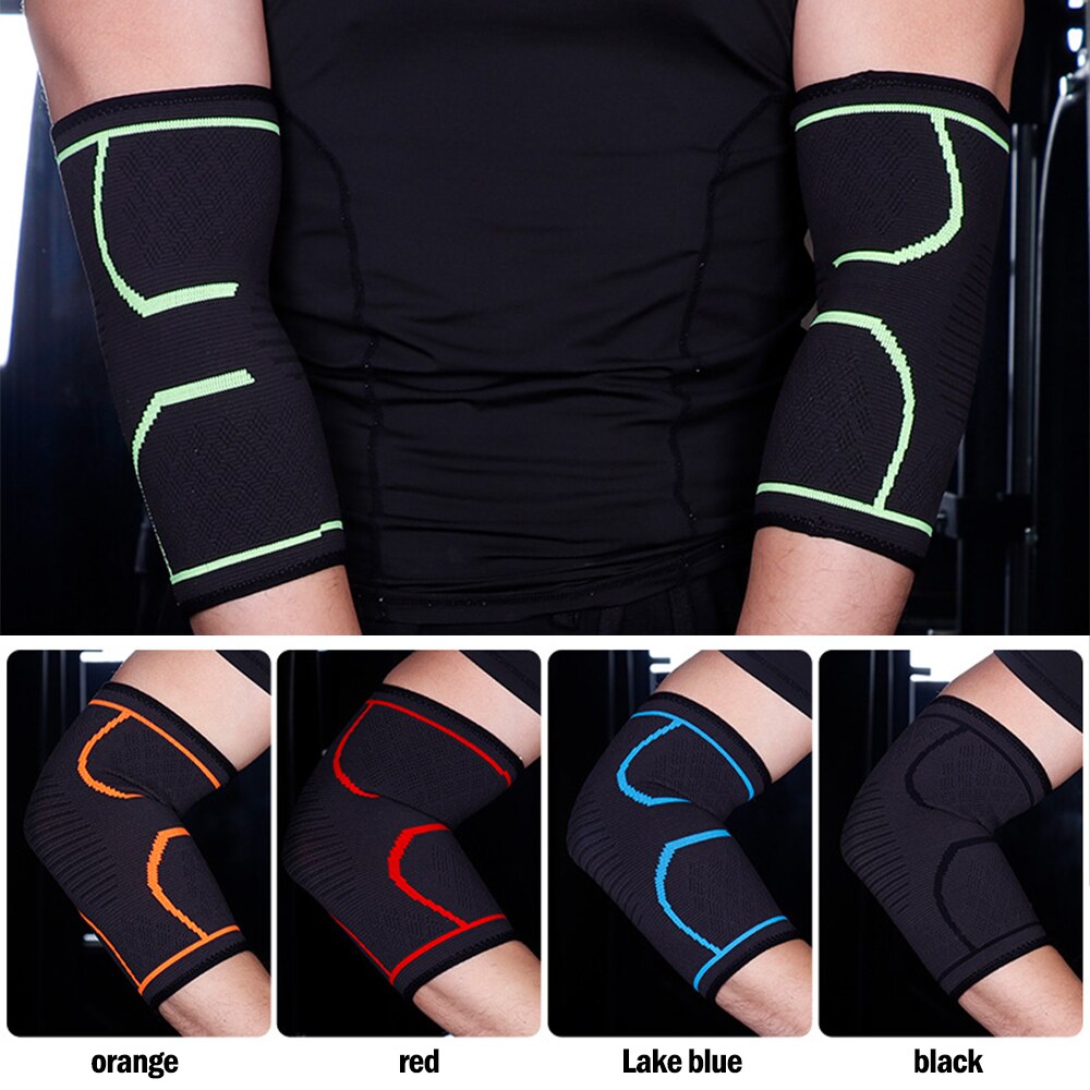 1 stuk elleboogondersteuning elastische gym elleboogbescherming absorbeert zweet sport basketbal arm mouw elleboogbrace buitensporten fietsen