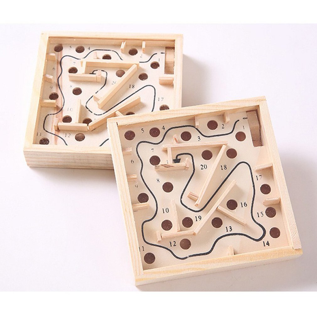 Tasca 20 di Sconto ottavino Labirinto Giocattolo sbavatura puzzle Educativi per Bambini Giocattoli di Legno di Loto Interazione Genitore-bambino