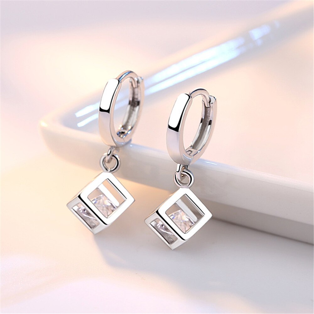 NEHZY 925 sterling silber schmuck frau Damen Cube Liebe Fenster Guifang Oxidiert Zirkon Concise Mädchen Nette