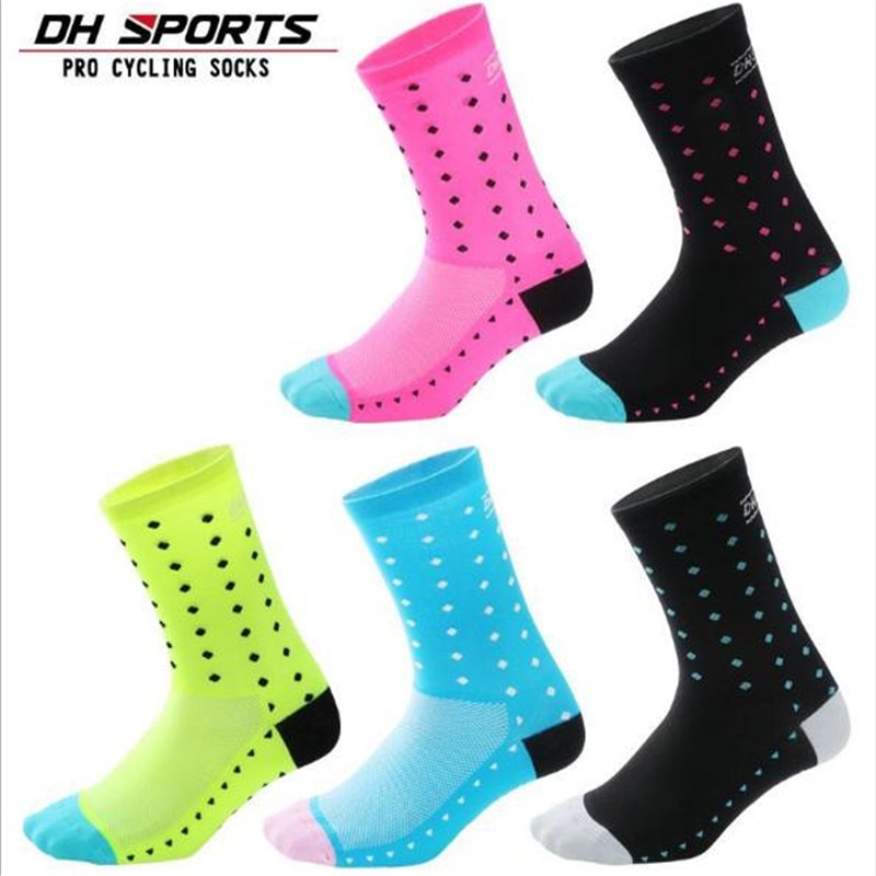 Calcetines de ciclismo DH/DH04 para hombre, medias deportivas de nailon para baloncesto y senderismo al aire libre, 3 par/lote