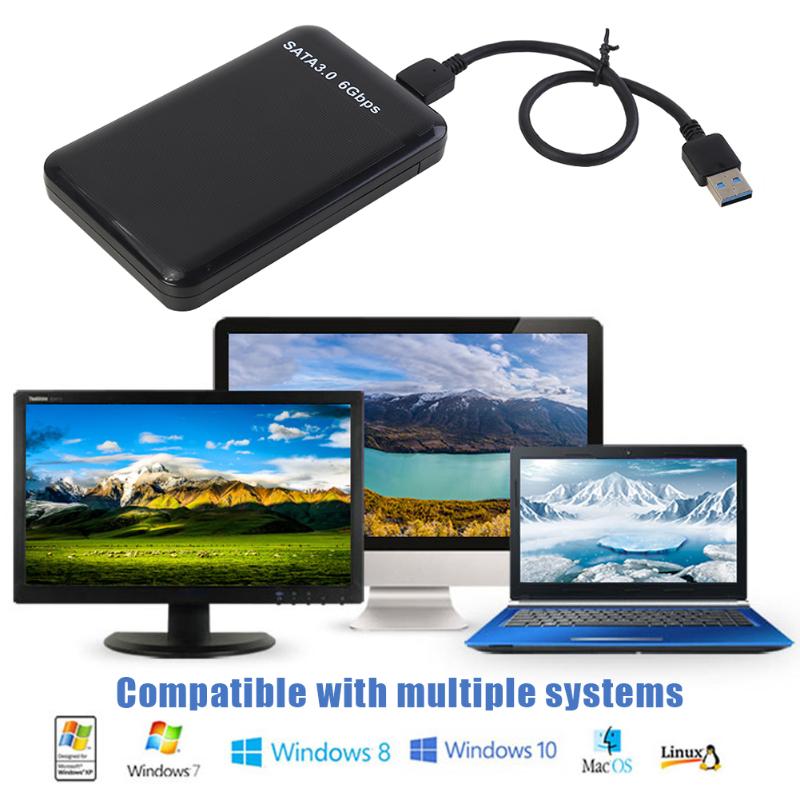 2.5 tums hdd-hölje väska usb 3.0 to sata 3.0 hdd-hårddisk extern låda väska låda drivbox för pc laptop