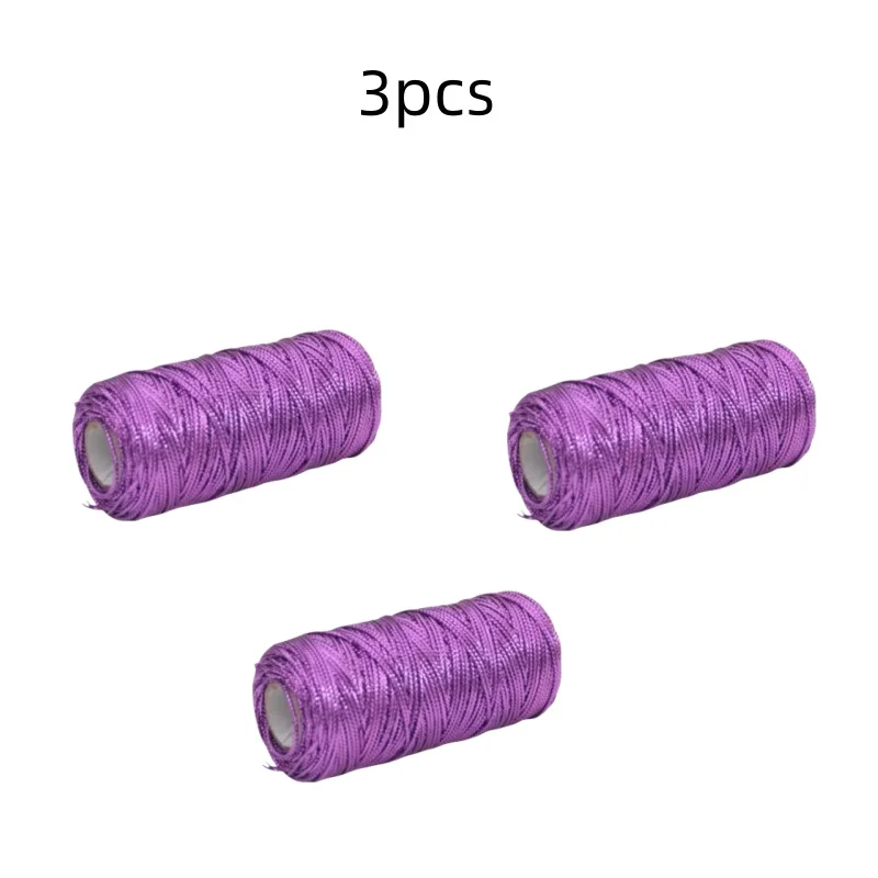 Złoty i srebrny sznurek makramowy, kokardki ze sznurka, rękodzieło DIY robić pakowania prezentów, szycie, skręcona nić, tekstylia domowe: Fioletowy