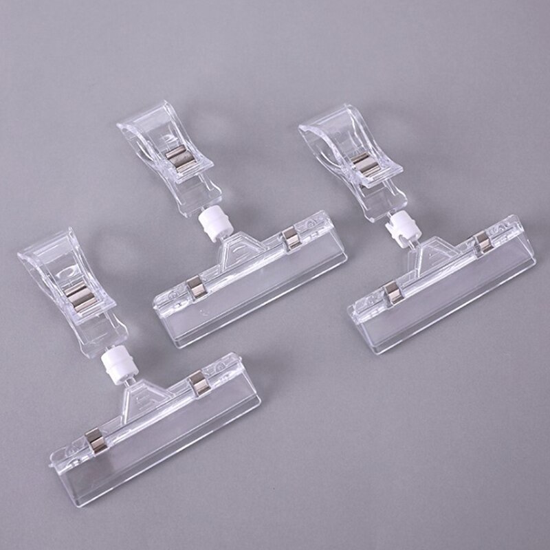 5pcs Plastic Sign Holder Advertising Display Clip Price Tag Stand Racks Price Tickets Label Clip Plastic