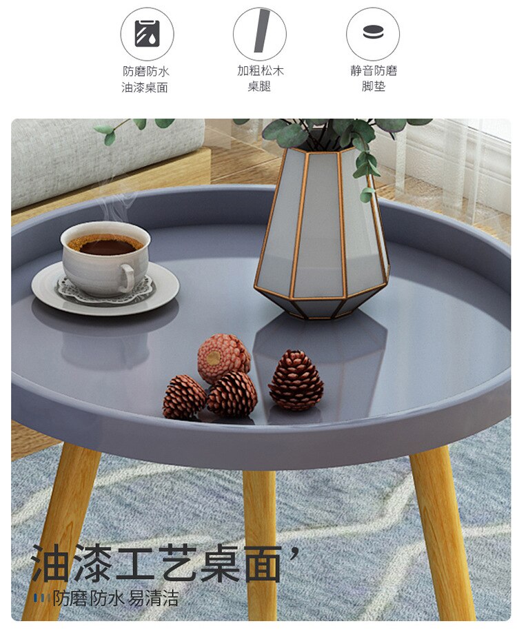 Japanese High Side Table Bedside Table Wooden Ins Simple Small Coffee Table Modern Sofa Side Table Coffee Tables