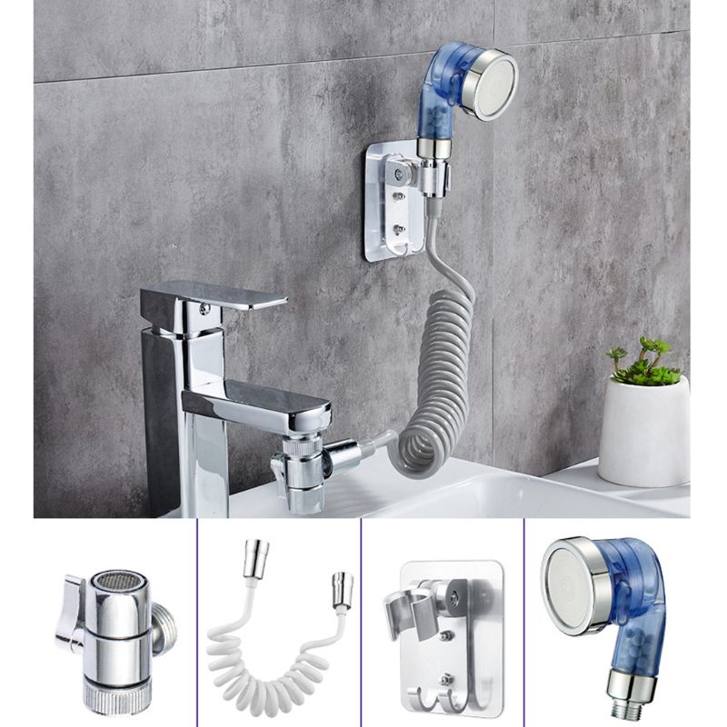 Bathroom Wash Face Basin Water Tap External Faucet Shower Flexible Nozzle Handheld Sprinkler Kit Home Accessory