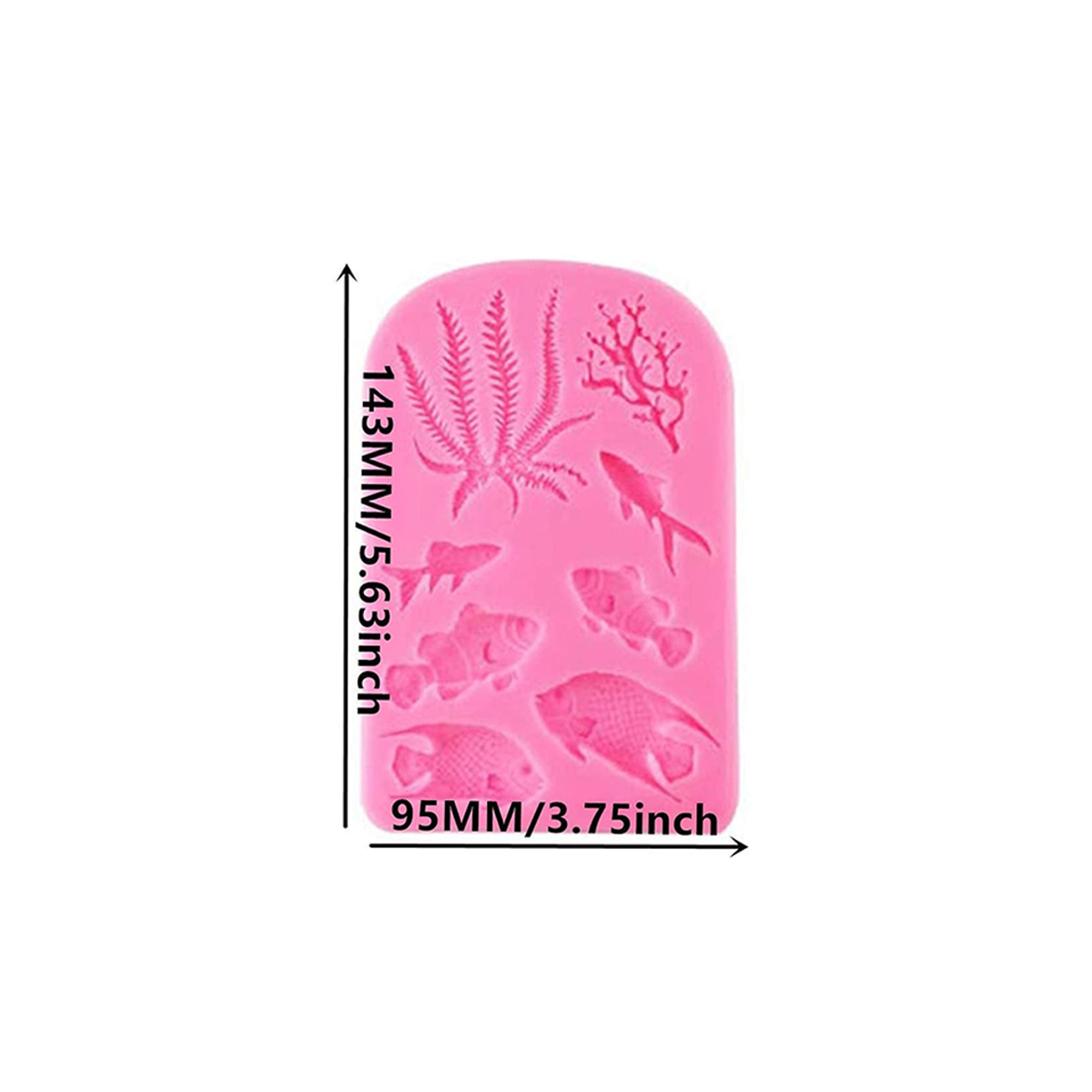 Marine siliconen mal zeepaardje schelp zeemeermin schildpad fondant chocolade sieraden sleutelhanger epoxy mal taart decoratie accessoires: WHITE