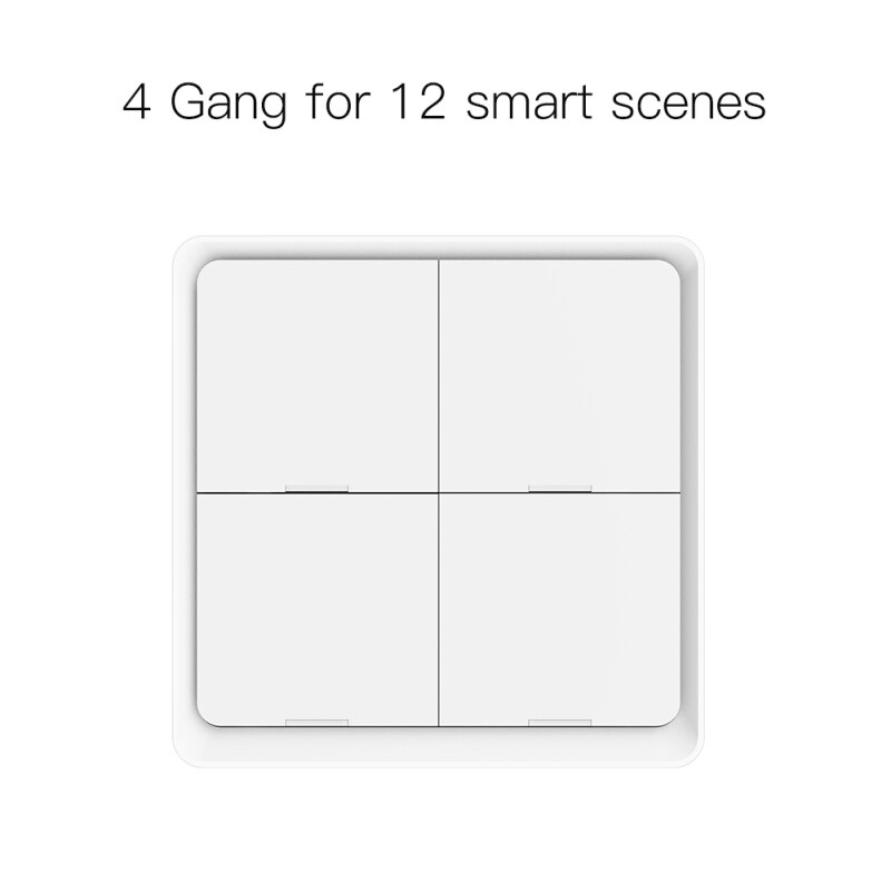 Tuya Zigbee 4 Gang Draadloze 12 Scène Schakelaar D... – Grandado