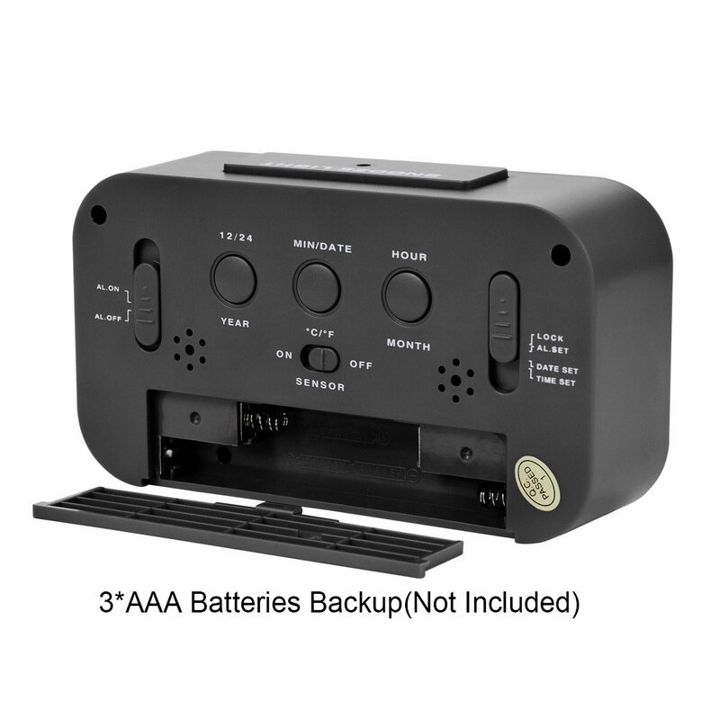 LED Digital Alarm Clock Electronic Digital Alarm Screen Desktop Clock For Home Office Backlight Snooze Data Calendar Desk Clocks
