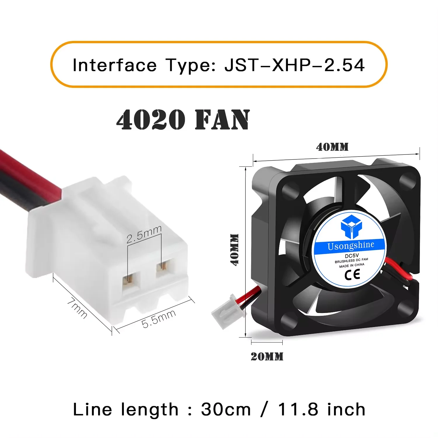 3D Printer Fan 4010 4020 Cooling Fans 5/12/24 Volt Brushless DC Fans for Heatsink Cooler Radiator 2 Pin Fans for Extruder Parts: green