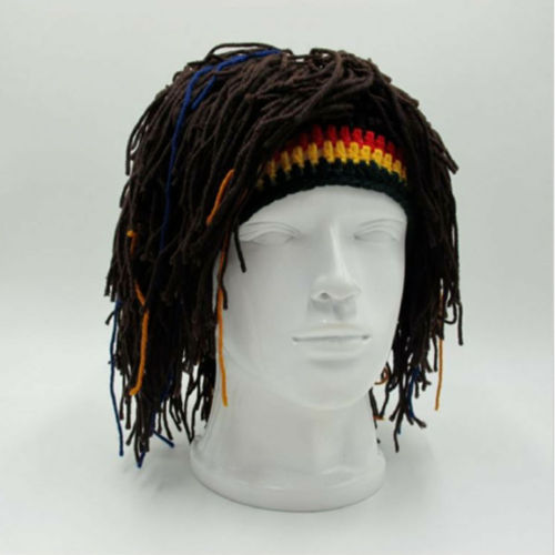 Reggae Dreadlocks Unisex Jamaicaanse Gebreide Mutsen Pruik Gevlochten Hoed Rasta Haar Hoed