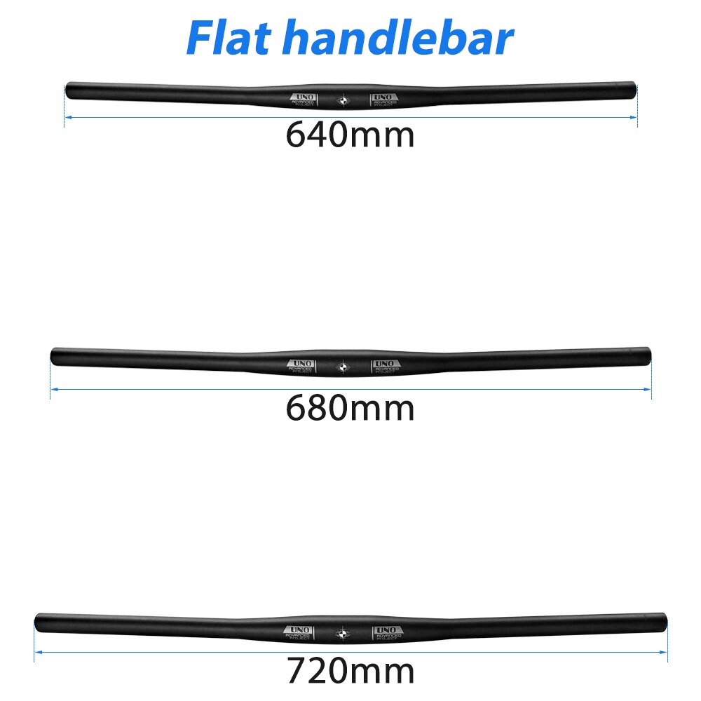 UNO Bicycle Handlebar MTB Bike Handlebar 640/680/720/740/760/780/800mm Alu Handlebar For Bicycle Rise Flat Bar Bycicle Parts
