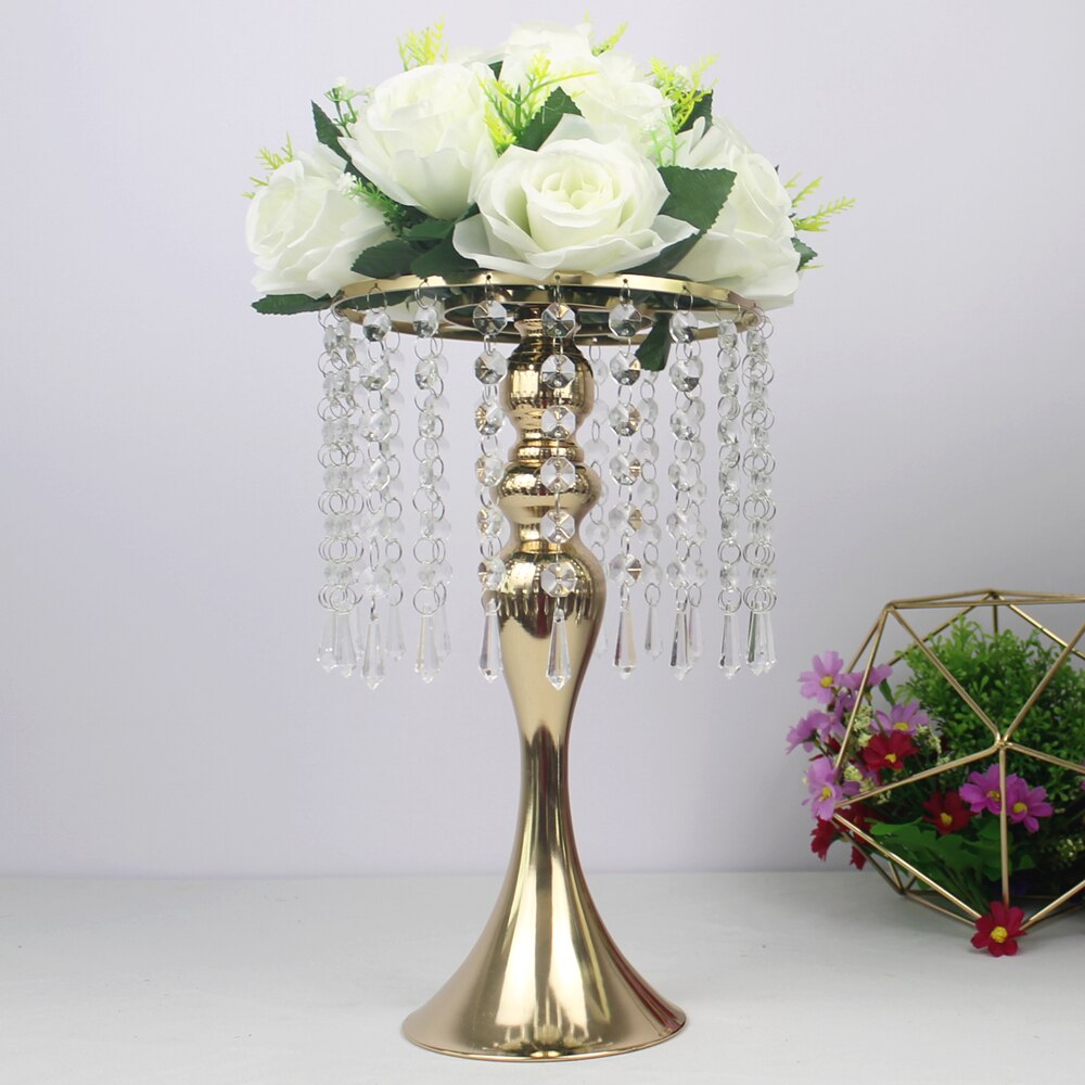 Imuwen blomster vase blomster stå gylden / sølv bryllup / bord centerpiece vej føre hjem fest hotelindretning