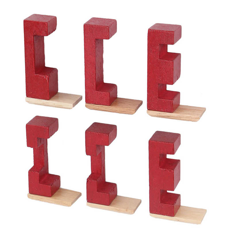 Wooden Unlock Toy Prevent Alzheimer Wooden Interlocking Puzzle Toy for Elderly