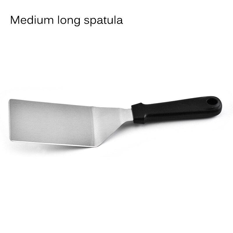 Tillbehörssats för grytor 6 delar grillspatel & skrapset flipper rostfritt stål för platt grill