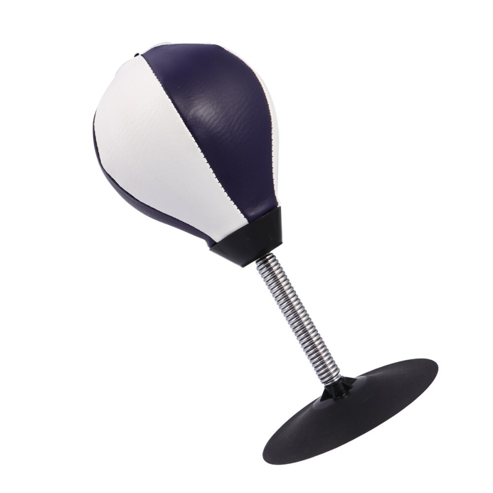 1 pc boksbal speelgoed stressverlichtende veerstandaard bureau oefengereedschap speelgoedset met zuignap voor school thuiskantoor: Foto 2