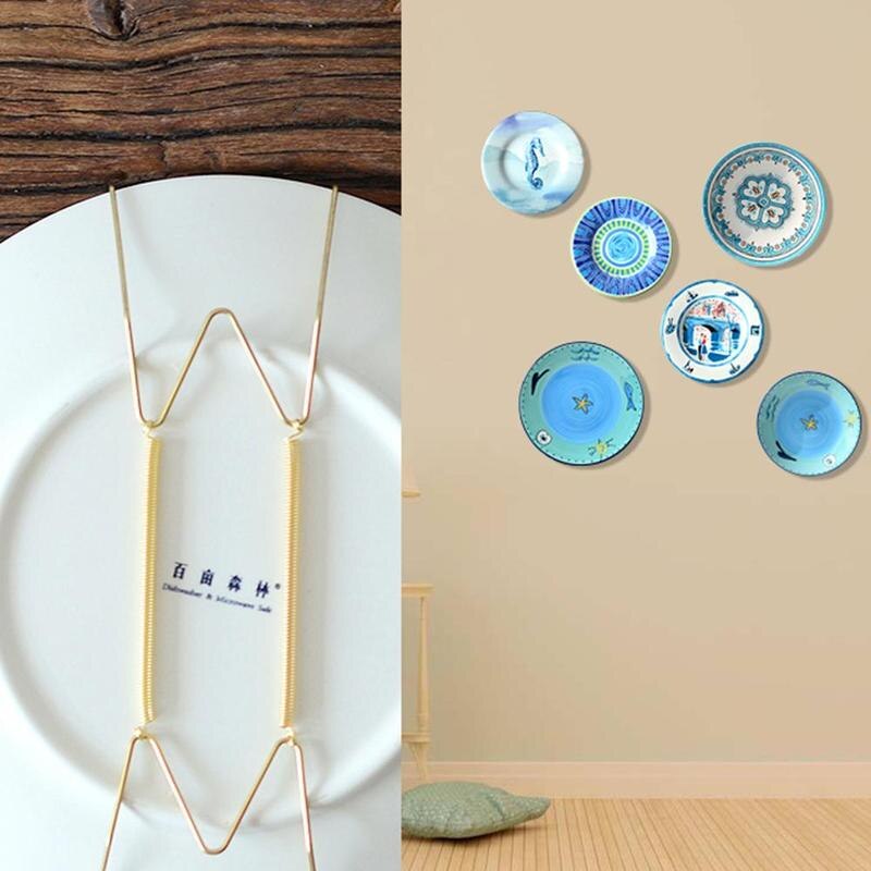 20 Pcs Invisible Plate Hangers Adhesive Picture Non-damaging Wall Hooks