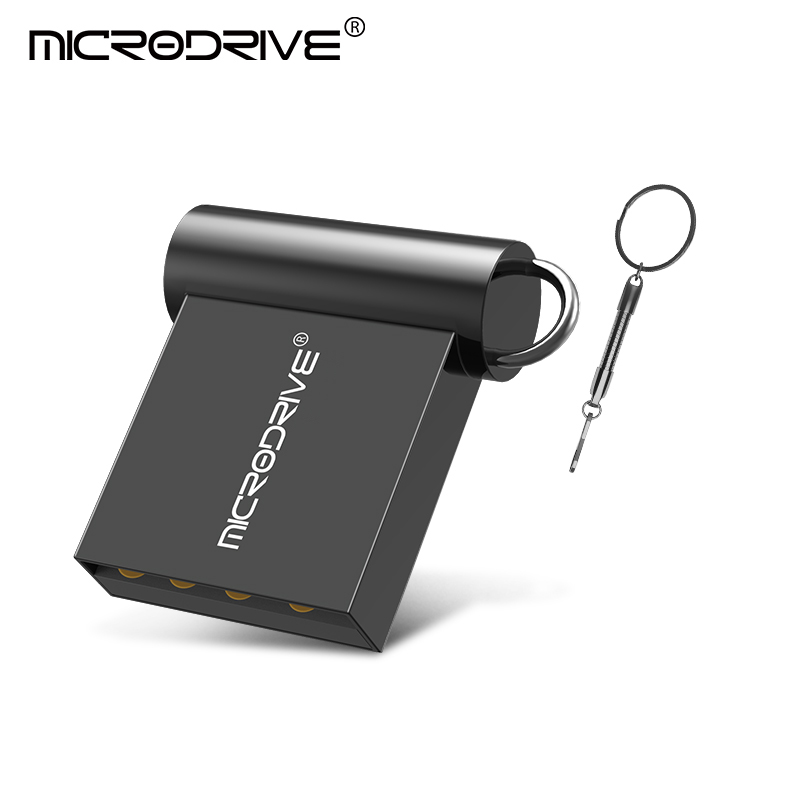 Super Mini Metalen USB Flash Drive 4GB 8GB 16GB 32GB 64GB 128GB 256GB 512GB Pen Memory Stick U Disk USB2.0 met Sleutelhanger Pendrive: zwart / 512 GB