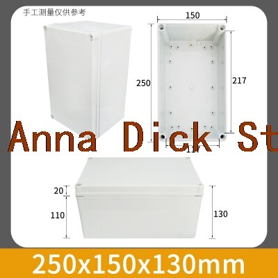 Abs Waterdichte Waterdichte Caisson Junction Outdoor Seal Aansluiten Elektrische Verdeelkast Schakelaar Outdoor Switch Box: 250X150X130MM