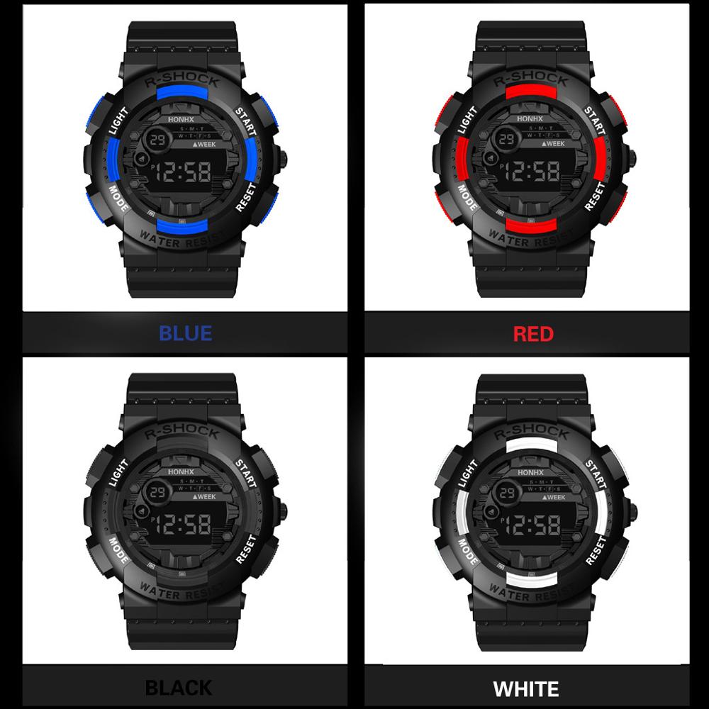 Honhx sportsure kvinder og mænd digitale ure led date udendørs elektronisk ur multifunktionsmærke top reloj mujer