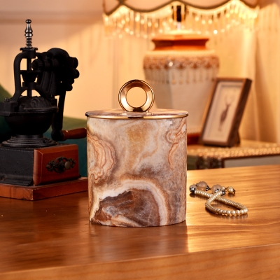 Ceramic Cotton swab box: C Dia12X18cm