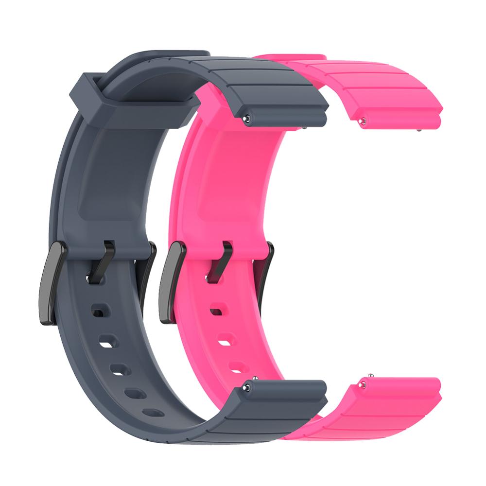 2 stuks 18mm horlogebandjes voor de xiaomi mi smart watch, zachte tpu rubberen horlogeband, vervanging voor de xiaomi mi horlogebandjes, accessoires