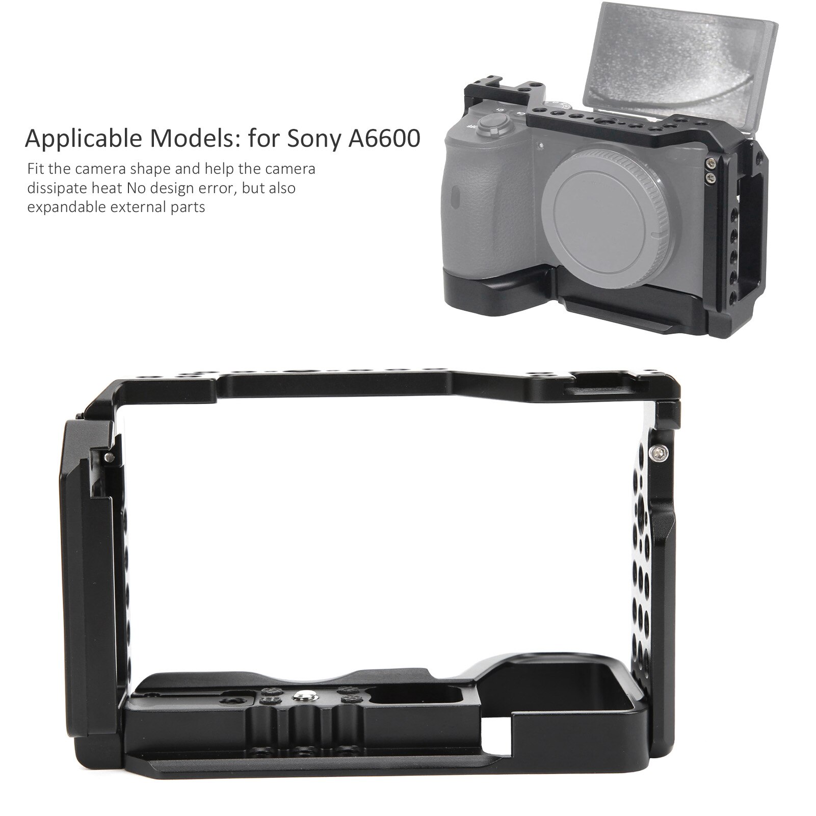 Camera Metalen Konijn Kooi Voor Sony A6600 Fotografie Camera Kooi Slr Camera Accessoires Holder Kit Voor Mobiele Telefoons