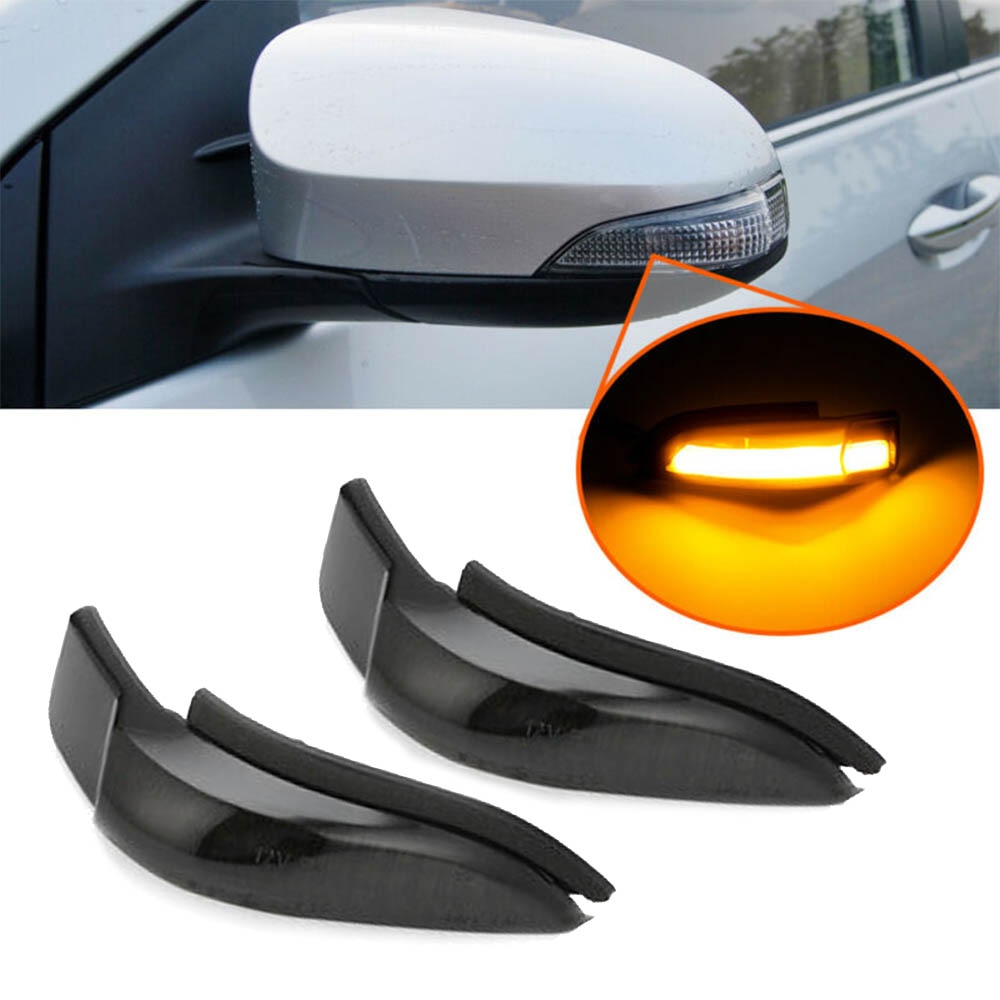 Auto Led Dynamische Zijspiegel Sequentiële Licht Fit Voor Toyota Corolla E170 Pc/Pbt Shell Met led Auto Verlichting