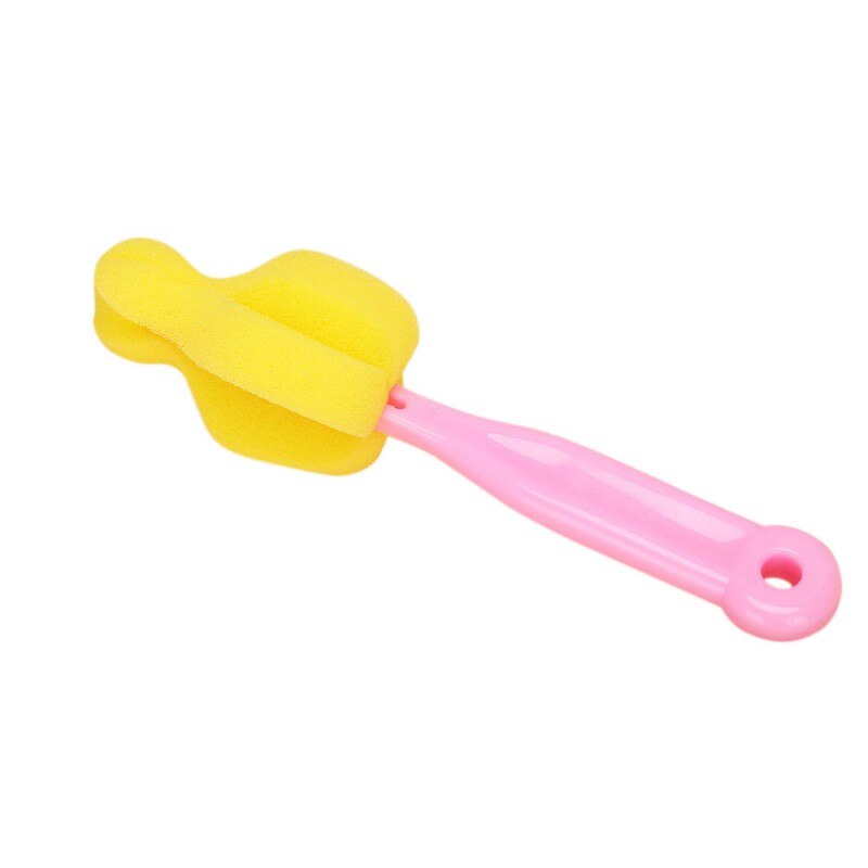 Baby Bottle Sponge Straight Handle Brush Newborn Feeding Milk Bottles Brushes Cleaning: P