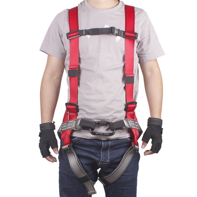 Adjustable Body Waist Harness Climbing Belt Fall Protection Full Body Rock Climbing Harness Body Seat Belt: Default Title