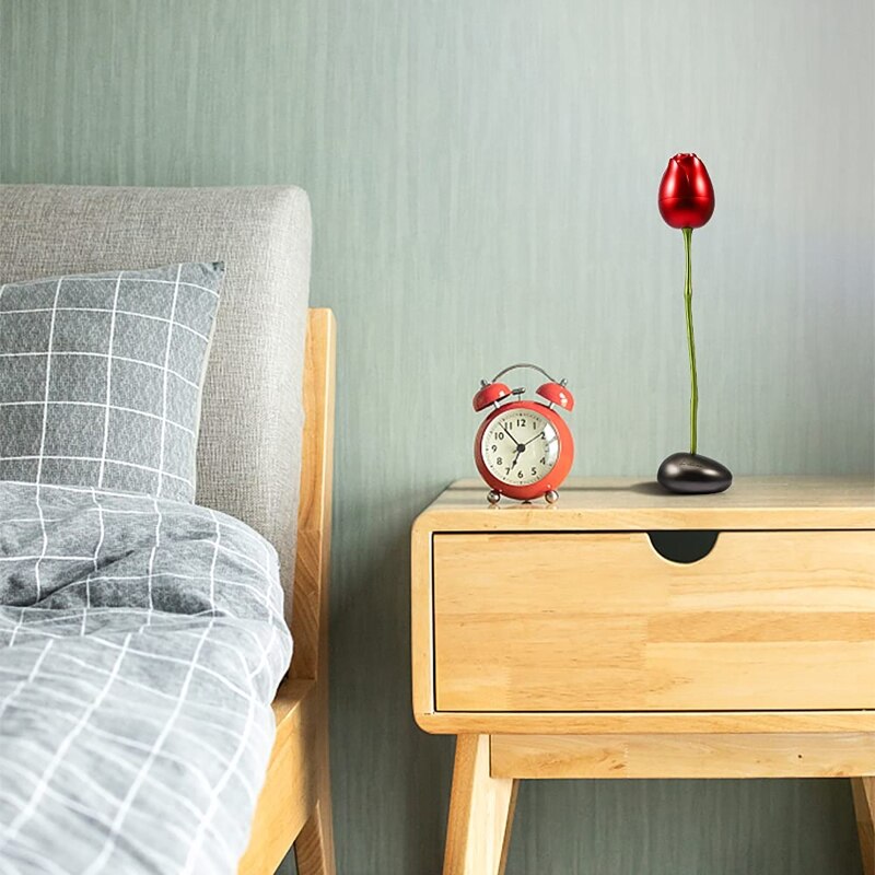 Fiori di rosa rossa per sempre conservati con supporto fiore di rosa in metallo con confezione regalo anniversario festa della mamma decorazioni di nozze