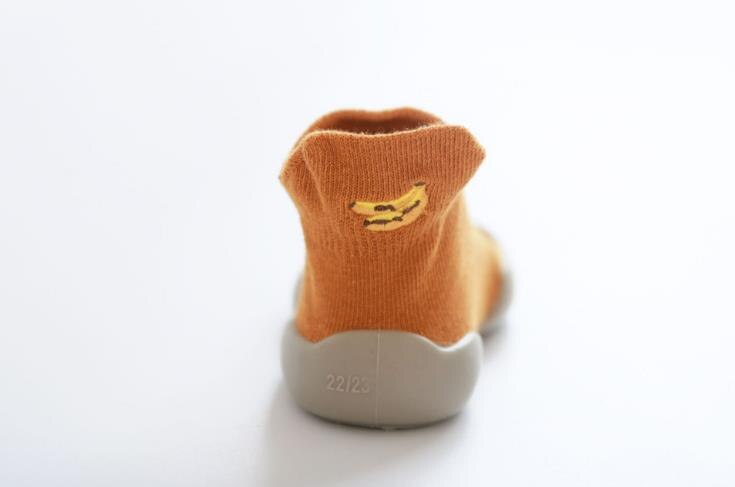 Bébé bambin chaussures bébé chaussures antidérapant chaussures chaussette plancher chaussures pied chaussettes fruit 5 couleurs 5 taille tz04: banana / 22-23 inner13.5cm
