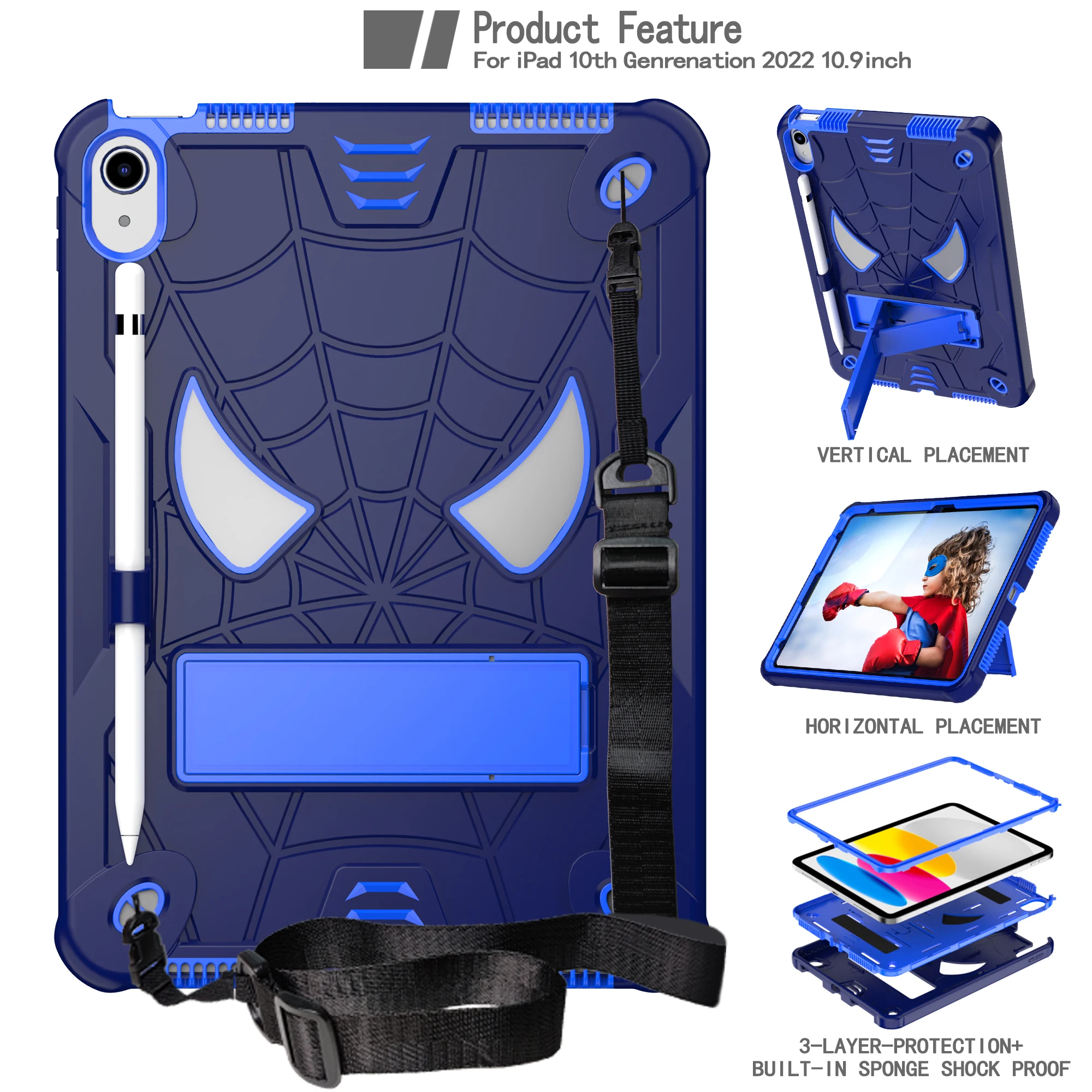 Funda protectora de cuerpo completo para tableta, cubierta a prueba de golpes para ipad 10, 10. ª generación, A2757, A2777, A2696, 2022: YELLOW