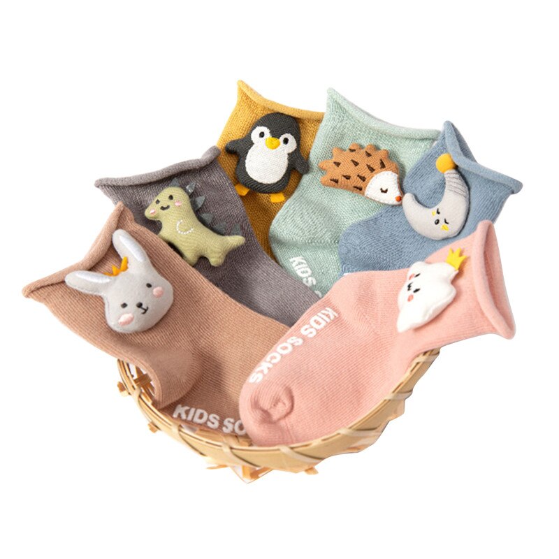 Baby kinderen kinderen baby jongen meisje katoenen crew panty unisex schattige cartoon dieren kousen zacht gezellig enkel voor 1-5 jaar