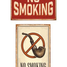 Geen Roken Retro Vintage Houten Poster 2 Soorten 20X30 Cm Grootte Poster