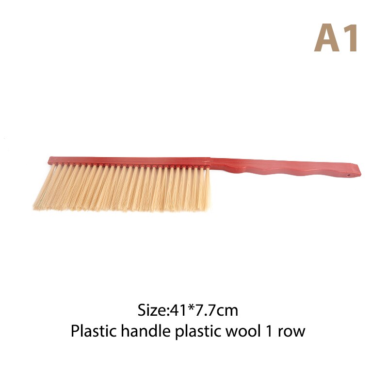 Natural Beekeeping Pig Bristle Hair Bee Hive Brush Comb Wasp Bee Sweep Beekeeper Beehive Tool Equip Equipment(Single/Double Row): Type A1