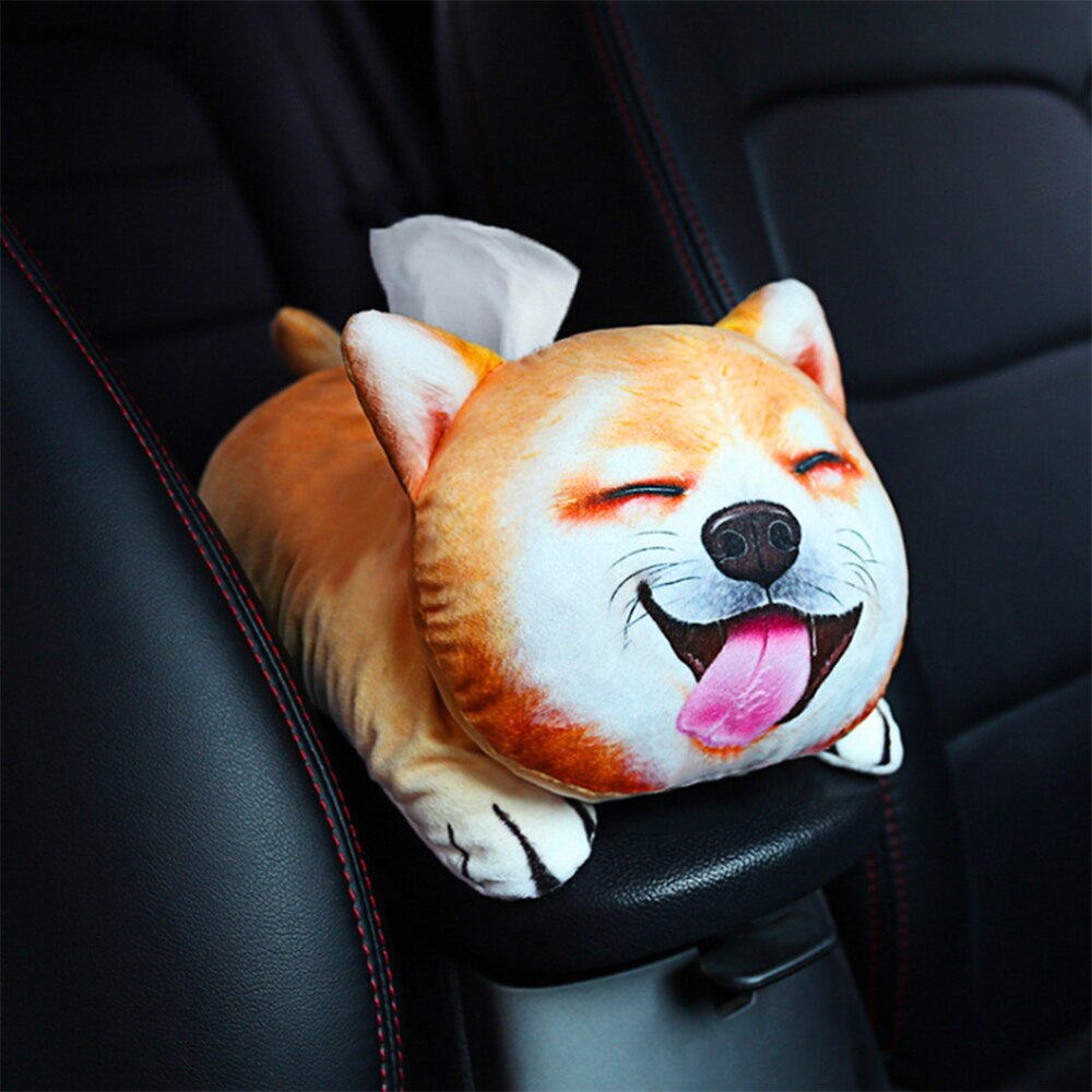 Universal Cute Animal Car Tissue Holder Back Hanging Tissue Box Covers Napkin Paper Towel Box Holder Case Paper Towel Holder: 4