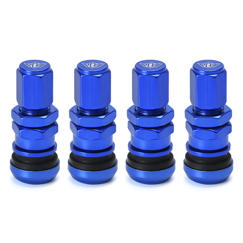4 unids/set Universal de la motocicleta de la rueda del coche de válvula de neumático sin tubo tapones de válvula para neumáticos vástago de válvula de Metal de aluminio aire vástago de válvula VR-WR11: Verde militar