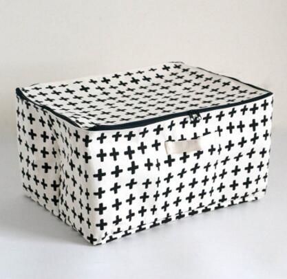 De Korte Linnen Katoen Waterdichte Opbergdoos met Rits Make Home Decor Housekeeping Orgnization Reizen Bag: XL