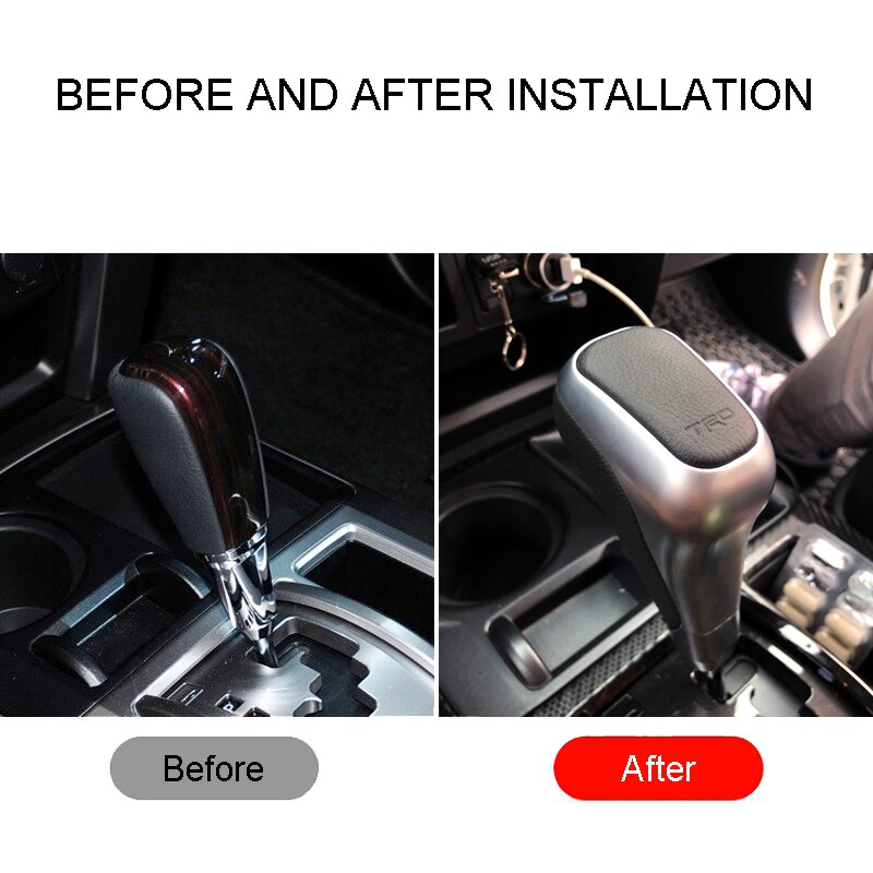 Car Leather Automatic Gear Shift Knob Shift Lever for Toyota TRD 4Runner Tacoma - Fortuner FJ150 PTR57-34141